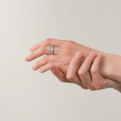 Кольцо "Sharon" с фианитами (белое золото) к08247 №2