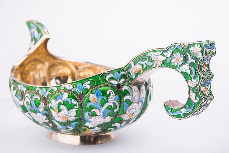 Ківш зі срібла (емаль, ручна робота) сер00044 від ювелірного магазину Онікс - 1