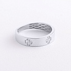 Кольцо "Клевер" в белом золоте (фианиты) к08441 от ювелирного магазина Оникс - 1