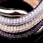 Золотое кольцо женское с фианитами к03246 от ювелирного магазина Оникс - 1