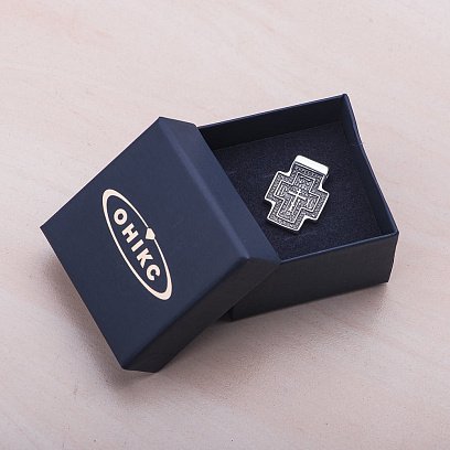 Православный крест (чернение) с молитвой 13324 №9