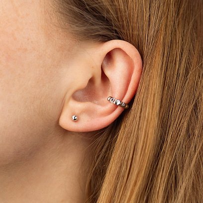 Серьга - каффа "Mona" в серебре 7170р №3