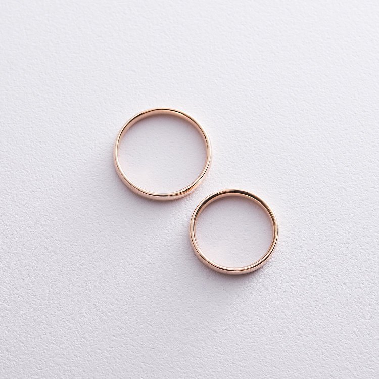 Золотое обручальное кольцо (глянец) 4 мм обр00401 от ювелирного магазина Оникс - 1