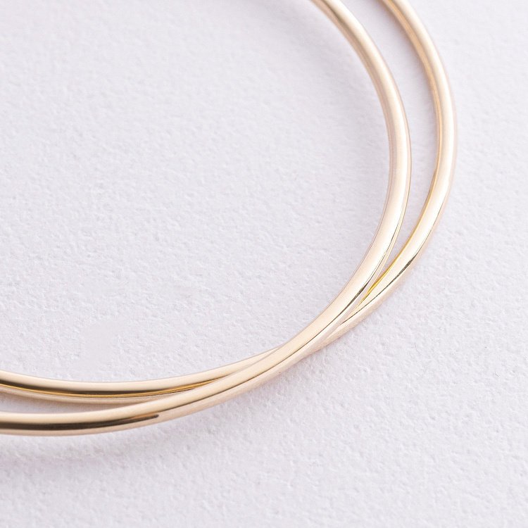 Сережки - кільця в жовтому золоті (5.3 см) с08770 від ювелірного магазину Онікс - 4