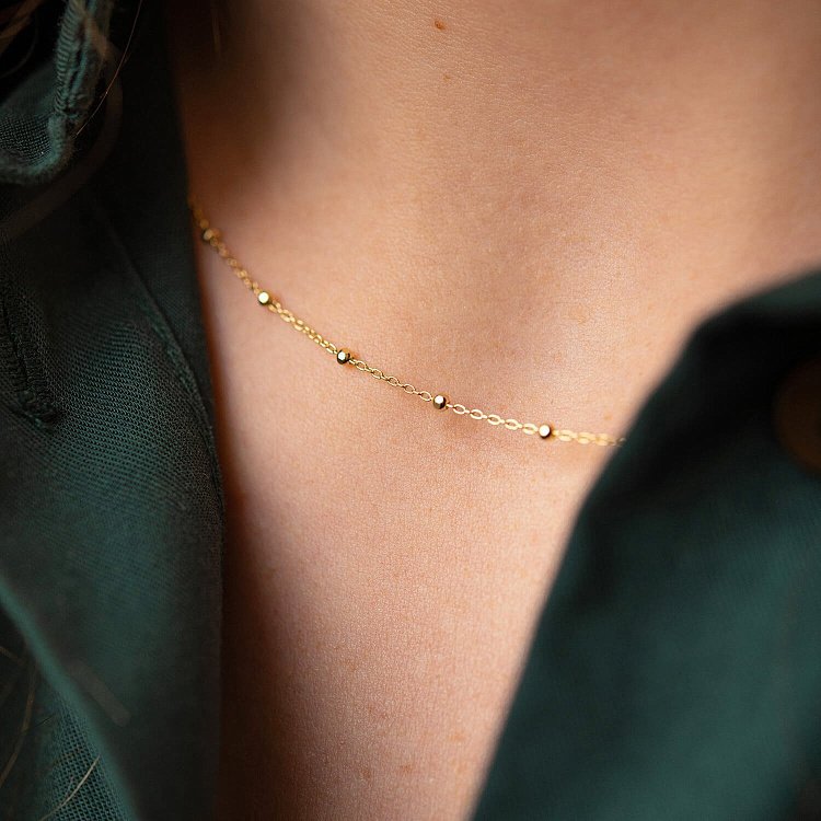 Колье "Утонченность" в желтом золоте кол02163 от ювелирного магазина Оникс - 3