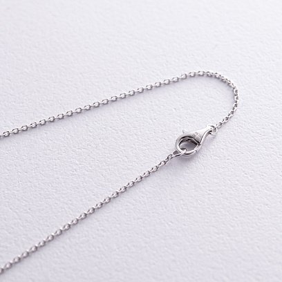 Золоте кольє - краватка "Хрестик" з діамантами колб0101mi №5