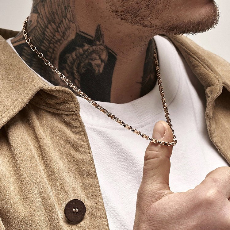 Мужская золотая цепочка ц00528 от ювелирного магазина Оникс - 3