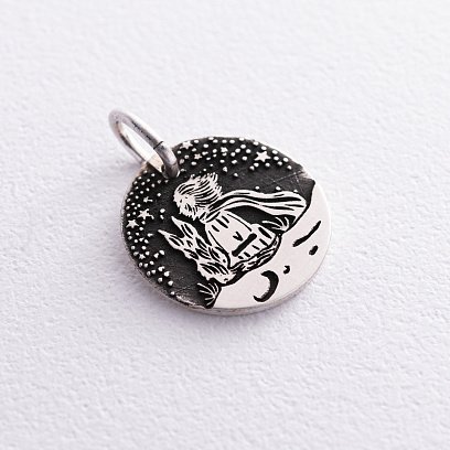 Серебряный кулон "Маленький принц" 132722мп2