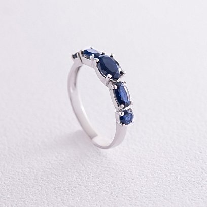 Серебряное кольцо с синтетическими сапфирами 1722/1р-HSPH