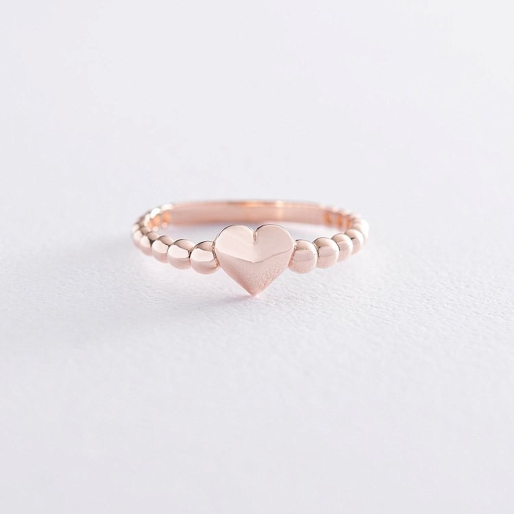 Золотое кольцо "Сердце" к06611 от ювелирного магазина Оникс