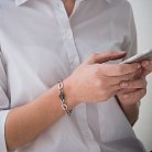 Женский браслет из белого золота с черными фианитами б01802 от ювелирного магазина Оникс - 3