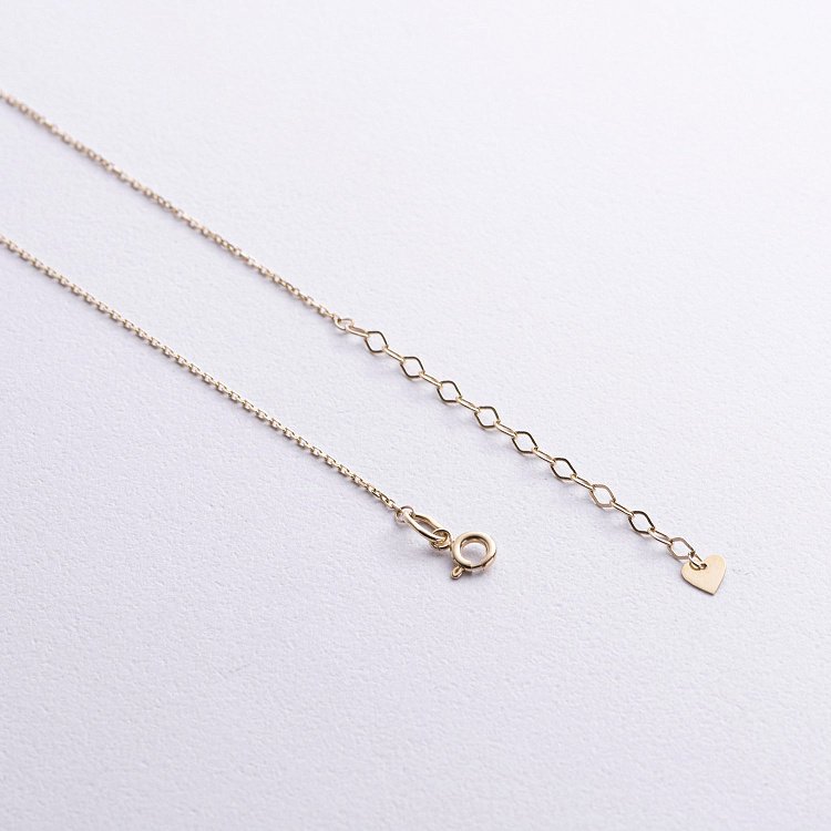 Кольє "Хрестик" у жовтому золоті (фіаніти) кол02508 від ювелірного магазину Онікс - 4