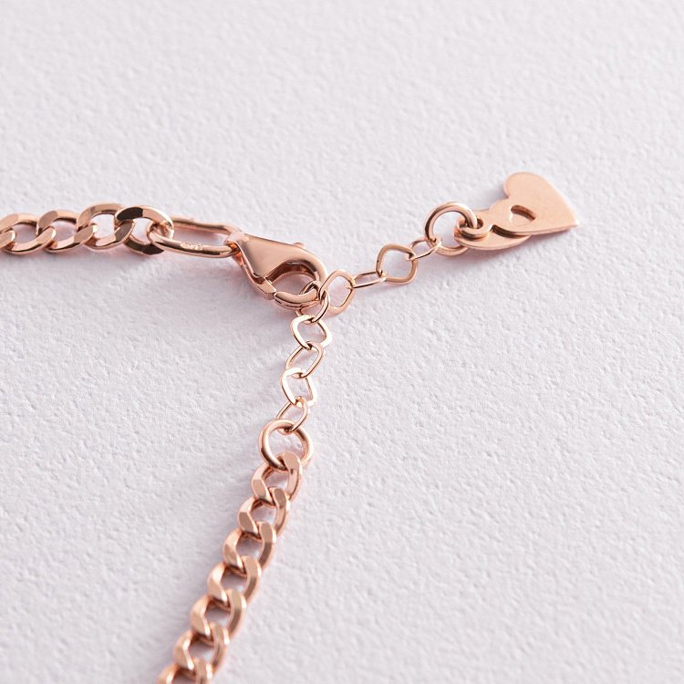 Золотой браслет "Сердечко" б05065 от ювелирного магазина Оникс - 3