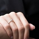 Золотое помолвочное кольцо с фианитом к04428 от ювелирного магазина Оникс - 4
