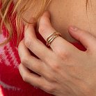 Золотое кольцо "Круговорот" (тройное) к08019 от ювелирного магазина Оникс - 1