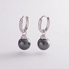Золоті сережки 2 в 1 з перлами і діамантами сб0174ca от ювелирного магазина Оникс - 3