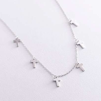 Серебряное колье "Крестики" (6 шт) 18950 №6