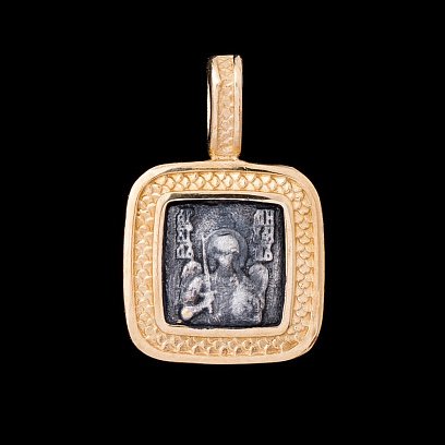 Серебряная ладанка (позолота, чернение) 132291 №5