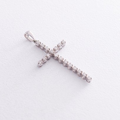 Золотой крест с бриллиантами п286