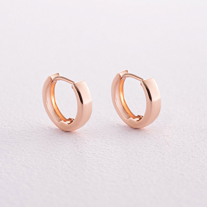 Сережки - кільця в червоному золоті с08086