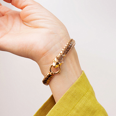 Браслет "Пантера" в красном золоте б05811 №8