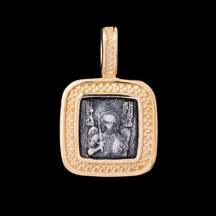 Серебряная ладанка (позолота, чернение) 132291 от ювелирного магазина Оникс - 4