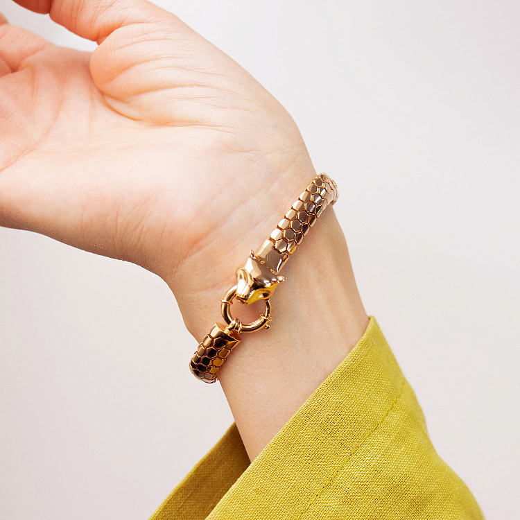 Браслет "Пантера" в красном золоте б05811 от ювелирного магазина Оникс - 7