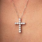 Крестик в белом золоте с бриллиантами пб0286nl от ювелирного магазина Оникс - 4