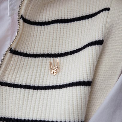 Золотая заколка Герб Украины "Тризуб" зак00334 №2