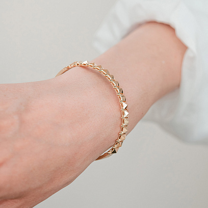 Жесткий браслет "Clara" в красном золоте б05584 №4