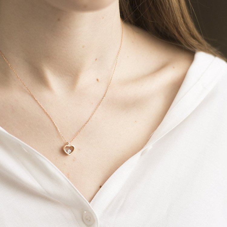 Золоте кольє "Серце" (фіаніт, ювелірне скло) кол01461 від ювелірного магазину Онікс - 3