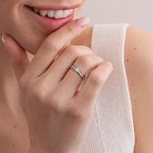 Кольцо в белом золоте с бриллиантами 214861121 от ювелирного магазина Оникс - 7