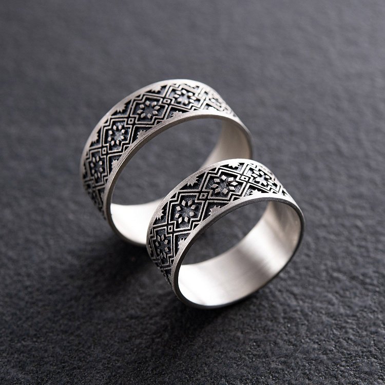 Срібна каблучка "Вишиванка" 1114 від ювелірного магазину Онікс - 3