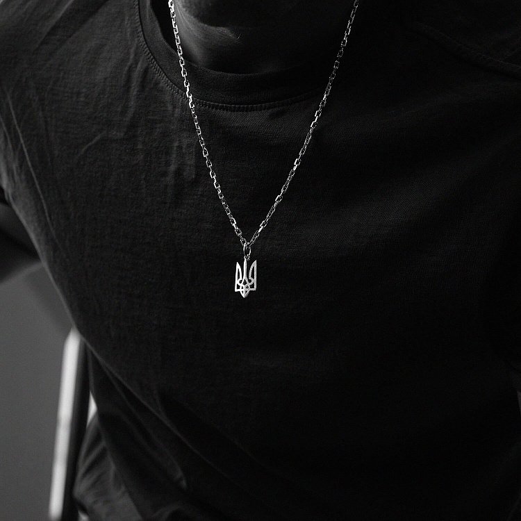 Серебряный кулон "Герб Украины - Тризуб" 133138 от ювелирного магазина Оникс - 11