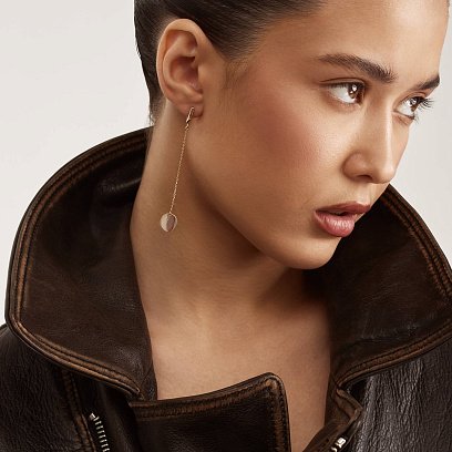 Сережки "Монетки" в жовтому золоті с06836 №2