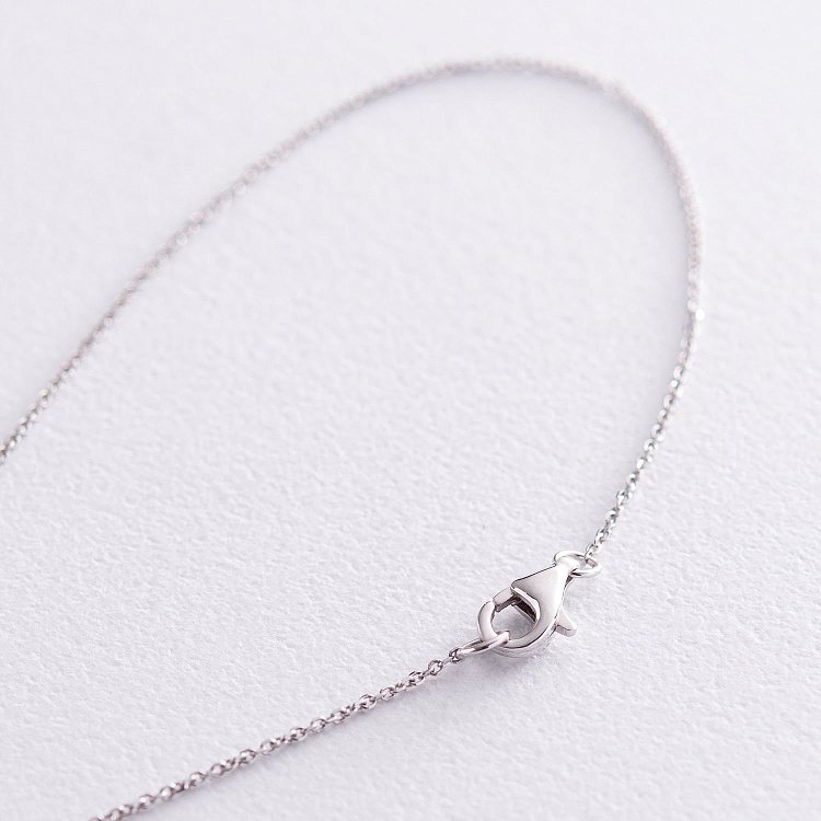 Золотое колье "Клевер" (бриллианты, сапфиры) N00135mi от ювелирного магазина Оникс - 2