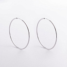 Серьги - кольца в серебре 123520 от ювелирного магазина Оникс