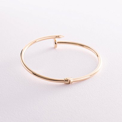 Браслет "Гвоздь" в желтом золоте б05175 №3