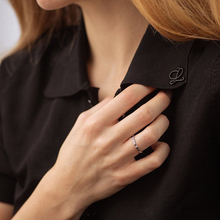 Кольцо "Милли" в белом золоте к07523 от ювелирного магазина Оникс - 3