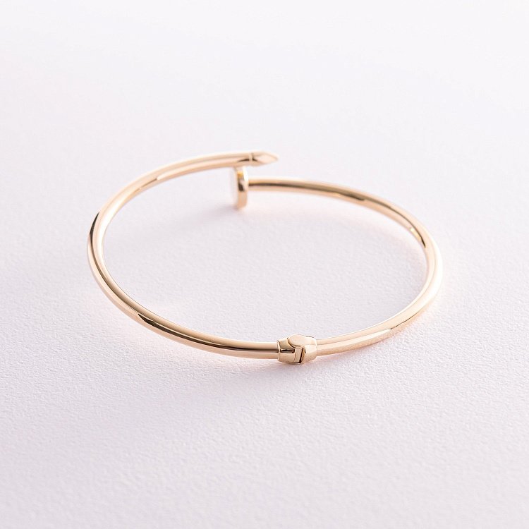 Браслет "Гвоздь" в желтом золоте б05175 от ювелирного магазина Оникс - 2