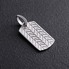 Срібний жетон з чорними фіанітами 1876 от ювелирного магазина Оникс - 1