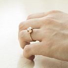 Золотое помолвочное кольцо с фианитом к01894 от ювелирного магазина Оникс - 1