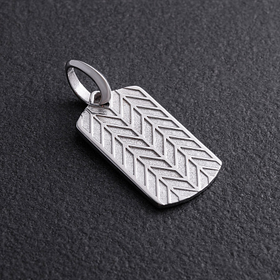 Срібний жетон з чорними фіанітами 1876 №2