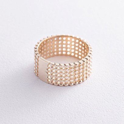 Кольцо "Рейчел" с шариками (желтое золото) к07333 №11