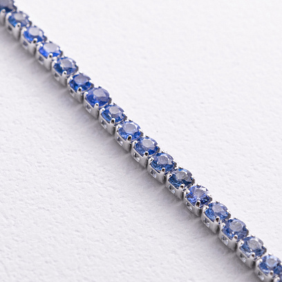 Золотий браслет з сапфірами і діамантами бб0065mi №2