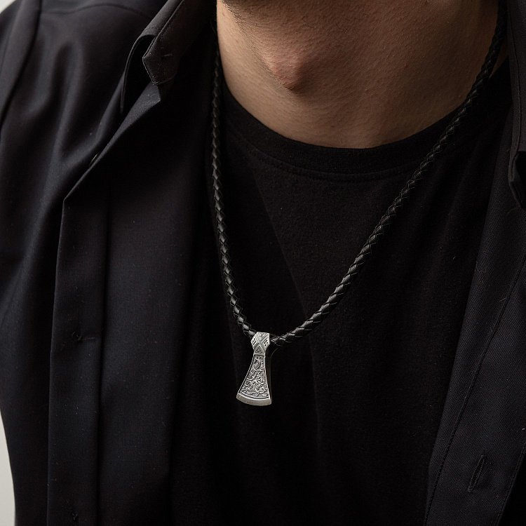 Срібний кулон "Подвійна сокира" 7045 від ювелірного магазину Онікс - 4