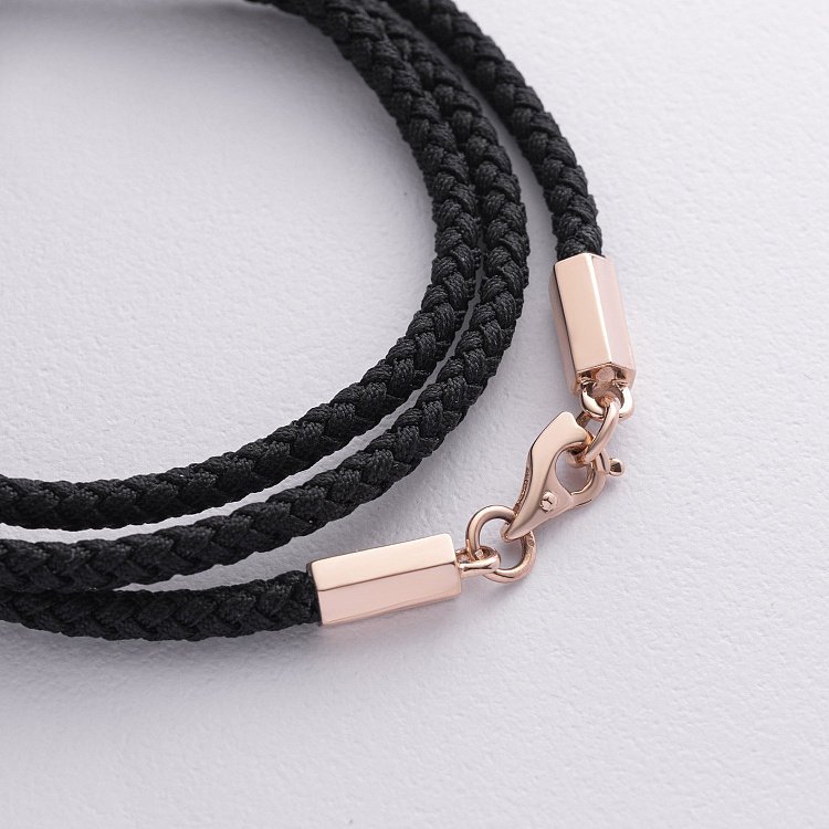 Ювелірний шнурок із золотою застібкою кол02520 від ювелірного магазину Онікс - 2