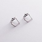 Срібні сережки "Клевер" 122632 от ювелирного магазина Оникс - 2