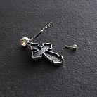 Срібний Хрестик - Мощевик з розп'яттям 131677 от ювелирного магазина Оникс - 3