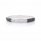 Золотое кольцо с черными и белыми бриллиантами кб0173he от ювелирного магазина Оникс - 2